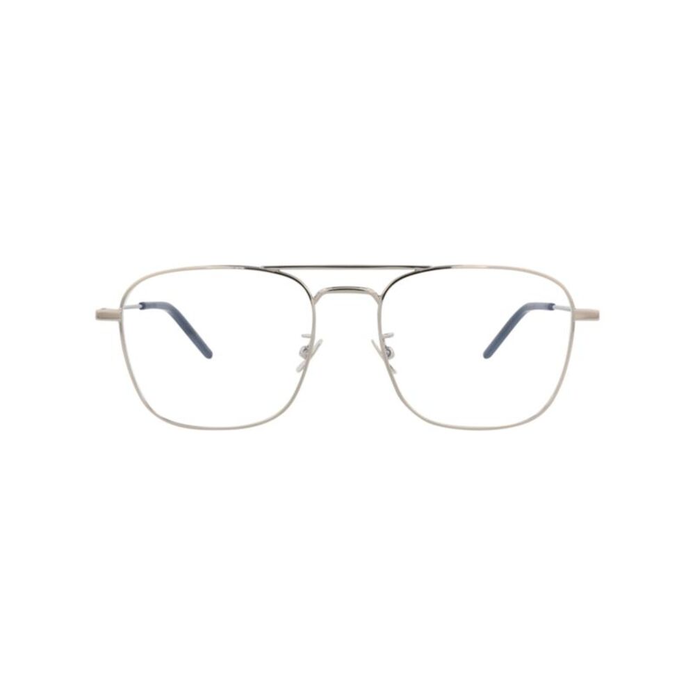 Saint Laurent Photochromic Aviator-Frame Metal Optical Frames Silver Unisex-Adul